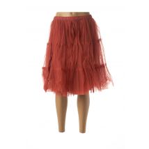 RHUM RAISIN - Jupe mi-longue orange en nylon - Femme - Taille 38 - Modz