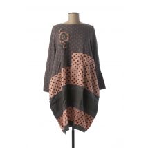 RHUM RAISIN - Robe mi-longue gris en coton - Femme - Taille 38 - Modz