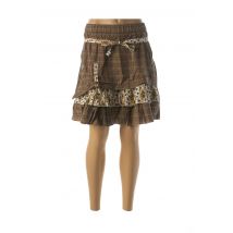 RHUM RAISIN - Jupe courte marron en coton - Femme - Taille 38 - Modz