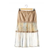 IDENTITY - Jupe mi-longue beige en polyester - Femme - Taille 36 - Modz