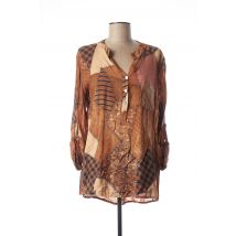 QUATTRO - Tunique manches longues marron en viscose pour femme - Taille 38 - Modz