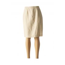 COCO MENTHE - Jupe mi-longue beige en lin - Femme - Taille 36 - Modz