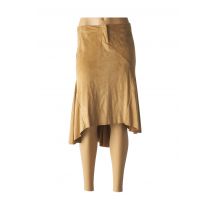 GUESS JEANS - Jupe mi-longue beige en polyester - Femme - Taille 38 - Modz
