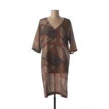 KONTESSA - Robe mi-longue marron en viscose - Femme - Taille 42 - Modz