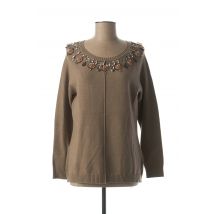 PURE BY LUCIA - Pull marron en autre matiere - Femme - Taille 40 - Modz