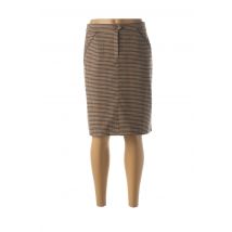 CHRISTINE LAURE - Jupe mi-longue marron en polyester pour femme - Taille 44 - Modz