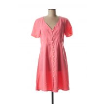 RIVIERES DE LUNE - Robe mi-longue rose en microfibre - Femme - Taille 36 - Modz