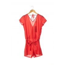 COLINE - Combishort rouge en coton - Femme - Taille 38 - Modz