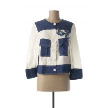 POUPEE CHIC - Veste chic bleu en tencel - Femme - Taille 36 - Modz