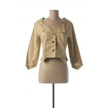 LOLESFILLES - Veste chic beige en coton pour femme - Taille 46 - Modz