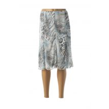 FRANCE RIVOIRE - Jupe mi-longue bleu en polyester - Femme - Taille 54 - Modz