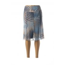 FRANCE RIVOIRE - Jupe mi-longue bleu en polyester - Femme - Taille 40 - Modz