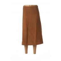 COMPAÑIA FANTASTICA - Jupe mi-longue marron en polyester - Femme - Taille 34 - Modz