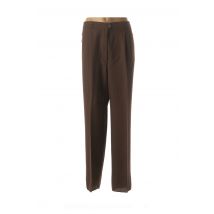 CHRISTIAN MARRY - Pantalon droit marron en polyester - Femme - Taille 52 - Modz