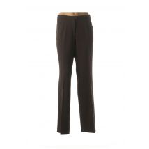 CHRISTIAN MARRY - Pantalon droit marron en polyester - Femme - Taille 52 - Modz
