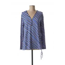 FRANSA - T-shirt bleu en viscose - Femme - Taille 40 - Modz