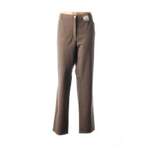 GELCO - Pantalon slim marron en coton - Femme - Taille 52 - Modz