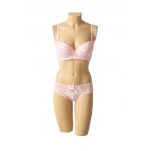 HANA - Ensemble lingerie rose en polyamide pour femme - Taille 100B XL - Modz