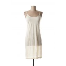 TRANSIT - Robe mi-longue beige en viscose - Femme - Taille 36 - Modz