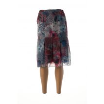 GUY DUBOUIS - Jupe mi-longue bleu en polyester - Femme - Taille 48 - Modz