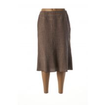 FRANCE RIVOIRE - Jupe mi-longue marron en polyester - Femme - Taille 40 - Modz