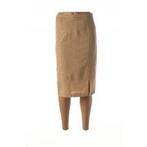 GUY DUBOUIS - Jupe mi-longue beige en polyester - Femme - Taille 52 - Modz