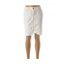 LAUREN VIDAL - Jupe mi-longue blanc en coton - Femme - Taille 40 - Modz