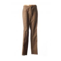 CHRISTIAN MARRY - Pantalon casual marron en polyester - Femme - Taille 50 - Modz
