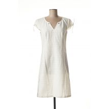 LESLIE - Robe mi-longue blanc en coton pour femme - Taille 38 - Modz