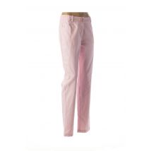 QUATTRO - Pantalon droit rose en coton - Femme - Taille 38 - Modz