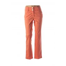 QUATTRO - Pantalon droit orange en coton - Femme - Taille 38 - Modz