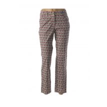 QUATTRO - Pantalon droit rose en coton - Femme - Taille 38 - Modz