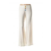 LO! LES FILLES - Pantalon casual blanc en viscose - Femme - Taille 42 - Modz