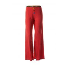 LO! LES FILLES - Pantalon droit rouge en viscose pour femme - Taille 40 - Modz