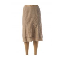 IMPULSION - Jupe mi-longue beige en polyester pour femme - Taille 42 - Modz