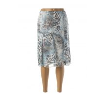 FRANCE RIVOIRE - Jupe mi-longue bleu en polyester - Femme - Taille 42 - Modz