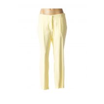 YAYA - Pantalon droit jaune en viscose - Femme - Taille 42 - Modz