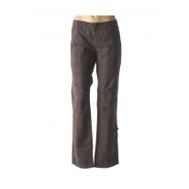 TIMEZONE - Pantalon droit marron en coton pour femme - Taille W30 - Modz