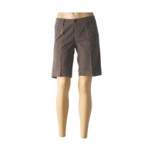 LA STAMPA - Bermuda marron en coton - Femme - Taille W26 - Modz