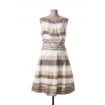 FLEUR DE SEL - Robe mi-longue beige en polyester - Femme - Taille 44 - Modz