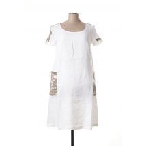 NINATI - Robe mi-longue blanc en lin - Femme - Taille 36 - Modz