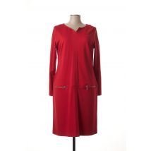 PAUSE CAFE - Robe mi-longue rouge en viscose pour femme - Taille 42 - Modz