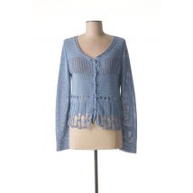 ALDOMARTINS - Gilet manches longues bleu en coton pour femme - Taille 38 - Modz