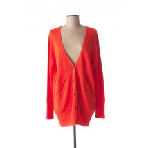 LUNATISME - Gilet manches longues orange en lin - Femme - Taille 36 - Modz