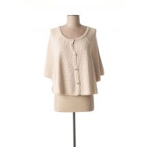 LUNATISME - Gilet manches longues beige en coton - Femme - Taille 40 - Modz
