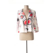 ANIMAPOP - Veste casual blanc en polyester - Femme - Taille 40 - Modz