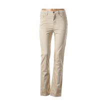 IMPACT - Pantalon casual beige en coton - Femme - Taille 34 - Modz