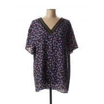 MULTIPLES - Tunique manches courtes bleu en polyester - Femme - Taille 36 - Modz