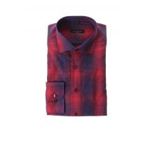 ETERNA - Chemise manches longues rouge en coton pour homme - Taille M - Modz