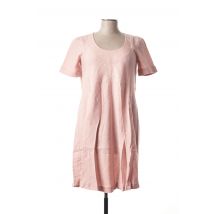 BLANC BOHEME - Robe mi-longue rose en lin - Femme - Taille 38 - Modz